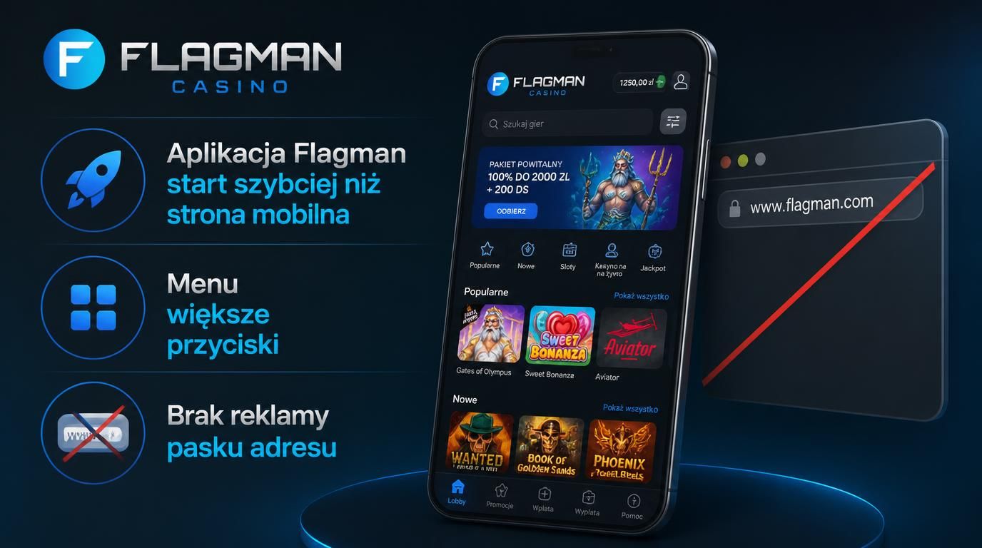 Interfejs aplikacji wskazujący przewagę nad stroną mobilną